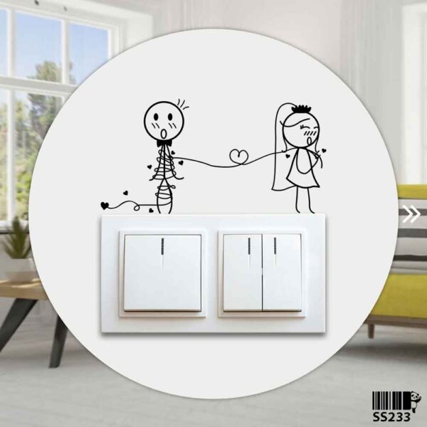 DDecorator Cute Boy & Girl Wall Stickers & Decals Home Decor Wall Decor Removable Vinyl Wall Sticker - SS233