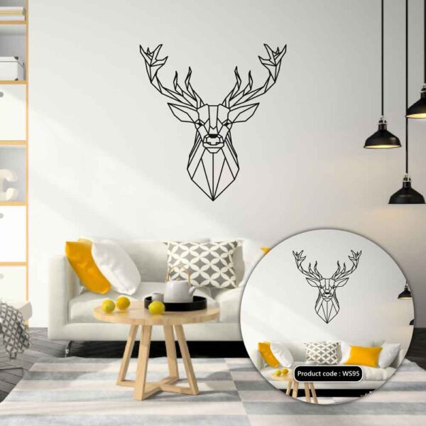 DDecorator Geometric Deer Wall Stickers & Decals Home Decor Wall Decor Removable Vinyl Wall Sticker - WS95