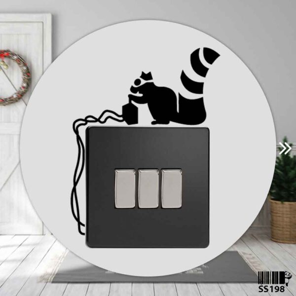 DDecorator Squirrel With Switch Wall Stickers & Decals Home Decor Wall Decor Removable Vinyl Wall Sticker - SS198