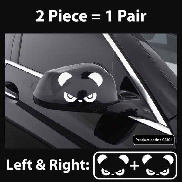 DDecorator Panda Face 2ps - White Car Styling Vinyl Decals Car Decoration Accessories Bumper Car Sticker for Car - CS101