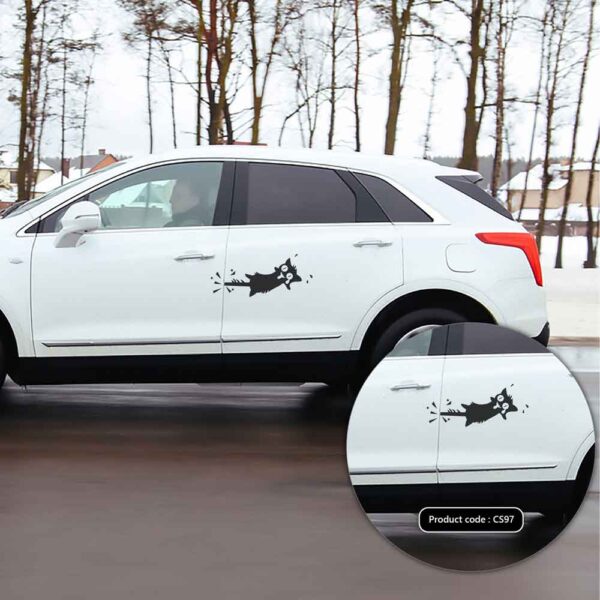 DDecorator Screaming Clipping Tail Car Styling Vinyl Decals Car Decoration Accessories Bumper Car Sticker for Car - CS97