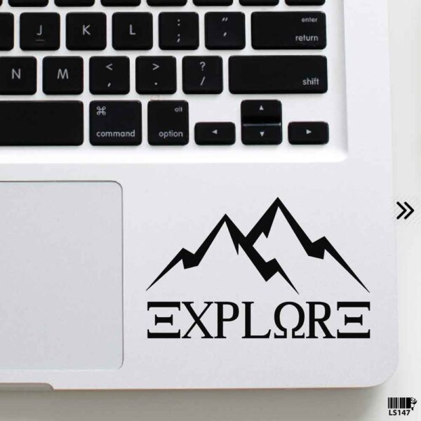 DDecorator Explore in Stylish Font Laptop Sticker Laptop Skin And Laptop Vinyl Removable Vinyl Stickers For All Kind Of Laptop - LS147