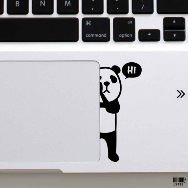 DDecorator Little Clever Panda (Right) Laptop Sticker Laptop Skin And Laptop Vinyl Removable Vinyl Stickers For All Kind Of Laptop - LS115