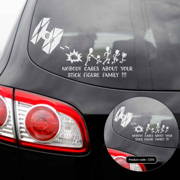DDecorator Darth Vader Shooting to Stick Family Car Styling Vinyl Decals Car Decoration Accessories Bumper Car Sticker for Car - CS93