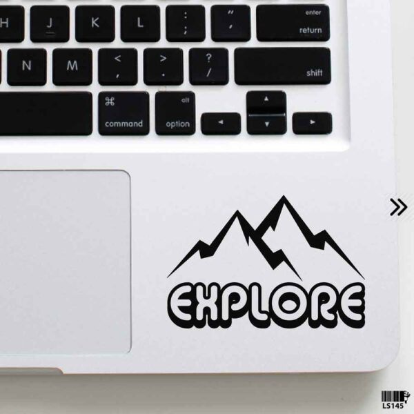 DDecorator Explore in Bold Font Laptop Sticker Laptop Skin And Laptop Vinyl Removable Vinyl Stickers For All Kind Of Laptop - LS145