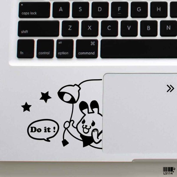 DDecorator Cartoon Cat Motivation (Left) Laptop Sticker Laptop Skin And Laptop Vinyl Removable Vinyl Stickers For All Kind Of Laptop - LS114