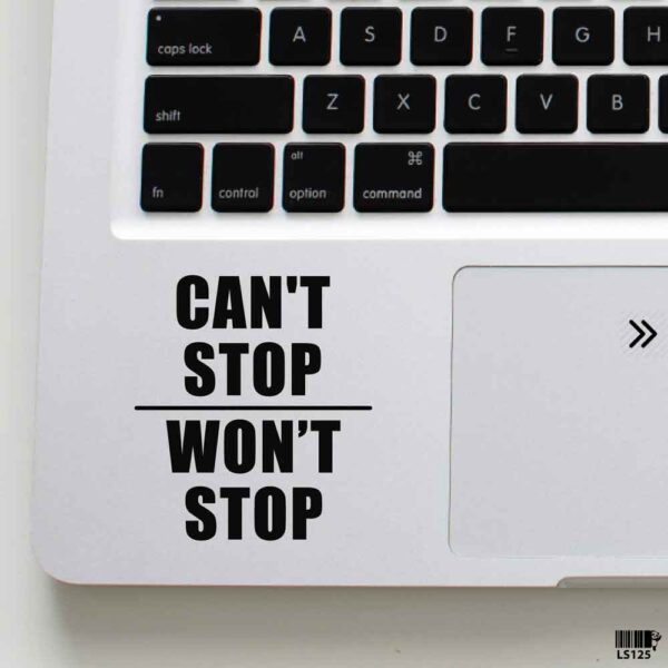 DDecorator Motivational - Can't/Won't Stop Laptop Sticker Laptop Skin And Laptop Vinyl Removable Vinyl Stickers For All Kind Of Laptop - LS125