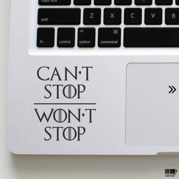 DDecorator Game Of Thrones Can't/Won't Stop Laptop Sticker Laptop Skin And Laptop Vinyl Removable Vinyl Stickers For All Kind Of Laptop - LS123