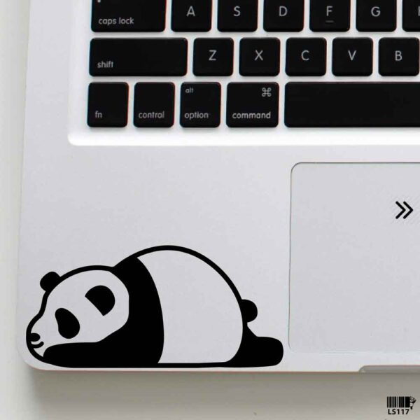 DDecorator Sleeping Fat Panda (Left) Laptop Sticker Laptop Skin And Laptop Vinyl Removable Vinyl Stickers For All Kind Of Laptop - LS117