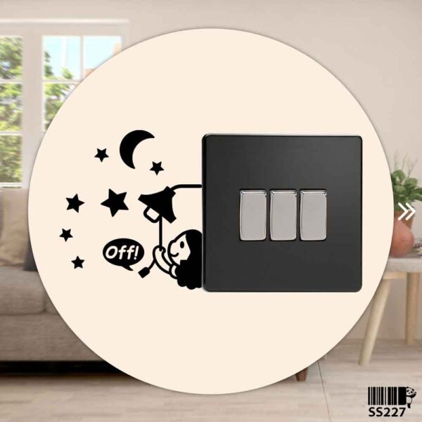 DDecorator Girl Turning the Light Off (Left) Wall Stickers & Decals Home Decor Wall Decor Removable Vinyl Wall Sticker - SS227