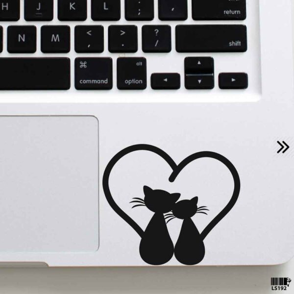 DDecorator Cat In Love Laptop Sticker Laptop Skin And Laptop Vinyl Removable Vinyl Stickers For All Kind Of Laptop - LS192