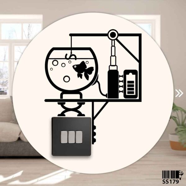 DDecorator Energy From Fish Tank Wall Stickers & Decals Home Decor Wall Decor Removable Vinyl Wall Sticker - SS179