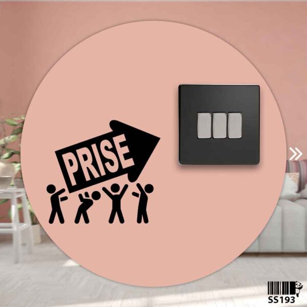 DDecorator Prise Stick Figure Pointing Out Wall Stickers & Decals Home Decor Wall Decor Removable Vinyl Wall Sticker - SS193