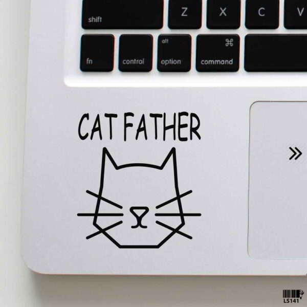 DDecorator Cat Father Laptop Sticker Laptop Skin And Laptop Vinyl Removable Vinyl Stickers For All Kind Of Laptop - LS141