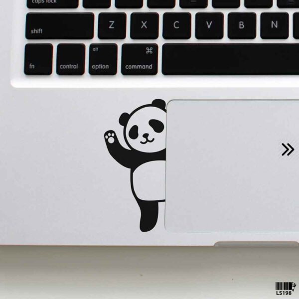 DDecorator Baby Panda Waving Hi (Left) Laptop Sticker Laptop Skin And Laptop Vinyl Removable Vinyl Stickers For All Kind Of Laptop - LS198