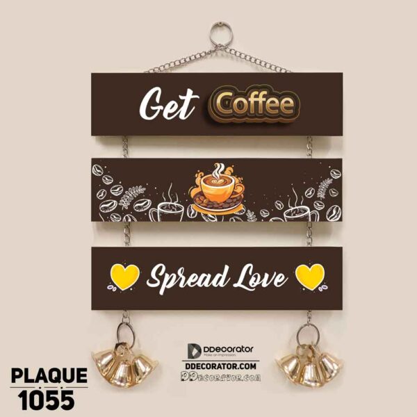 DDecorator Coffee & Spread Love Wall Hanging Wall Plaque Home Decoration Wall Decoration For Wall And Door - PLAQUE1055
