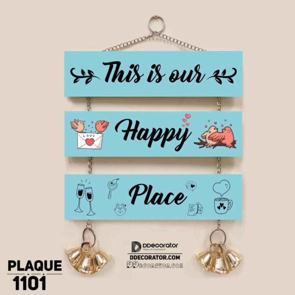 DDecorator This Is Our Happy Place Wall Hanging Wall Plaque Home Decoration Wall Decoration For Wall And Door - PLAQUE1101