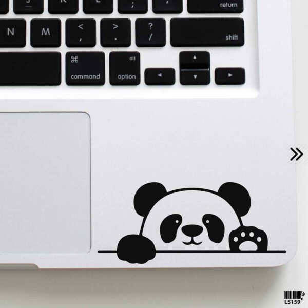DDecorator Cute Panda Waving Laptop Sticker Laptop Skin And Laptop Vinyl Removable Vinyl Stickers For All Kind Of Laptop - LS159