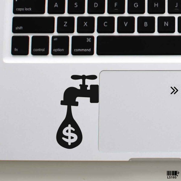 DDecorator Small Doller Tap (Left) Laptop Sticker Laptop Skin And Laptop Vinyl Removable Vinyl Stickers For All Kind Of Laptop - LS195