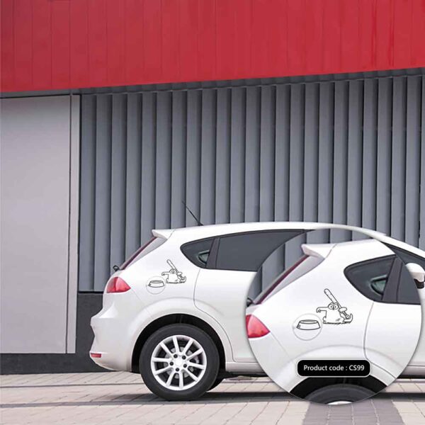 DDecorator Hungry Simon Cat with Food Pod Car Styling Vinyl Decals Car Decoration Accessories Bumper Car Sticker for Car - CS99