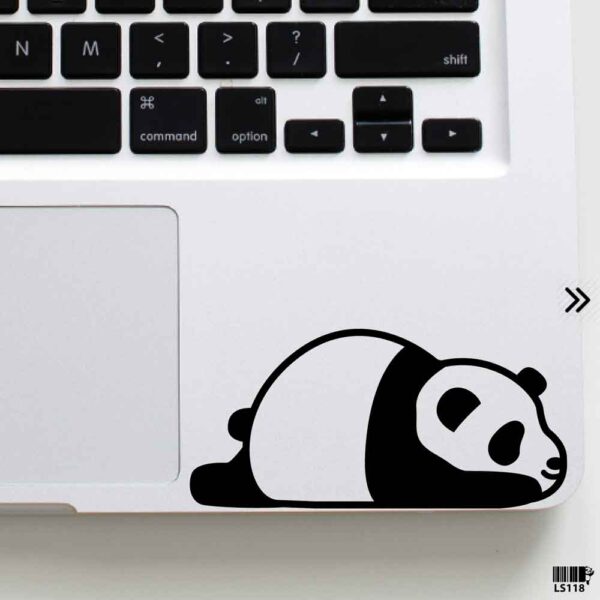 DDecorator Fat Panda Sleeping (Right) Laptop Sticker Laptop Skin And Laptop Vinyl Removable Vinyl Stickers For All Kind Of Laptop - LS118