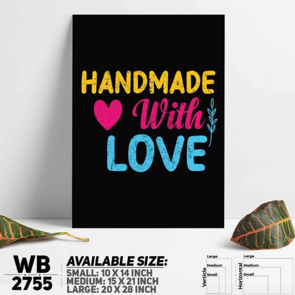 DDecorator Handmade With Love - Motivational Wall Decoration And Home Decoration PVC Wall Board And Wall Canvas - WB2755