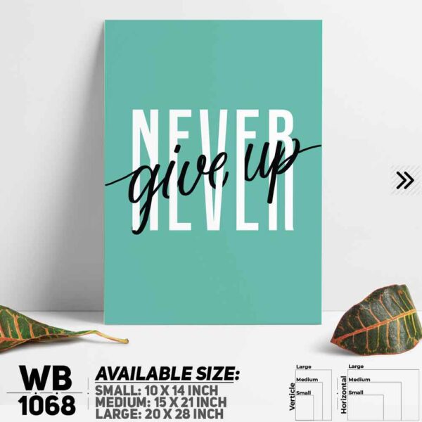 DDecorator Motivational Quote Wall Decoration And Home Decoration PVC Wall Board And Wall Canvas - WB1068