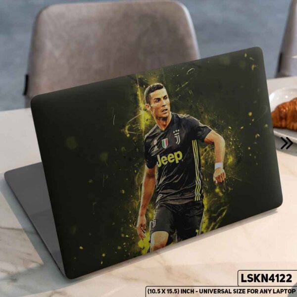 Cristiano Ronaldo - CR7 Football Matte Finished Removable Waterproof Laptop Sticker & Laptop Skin (Including FREE Accessories) - LSKN4122 - DDecorator