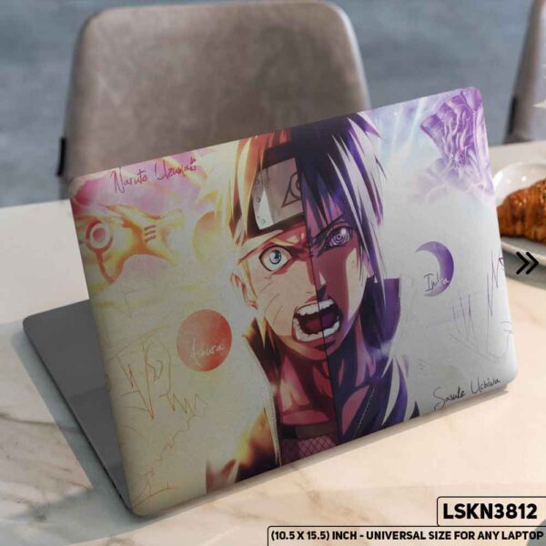 NARUTO Anime Character Illustration Matte Finished Removable Waterproof Laptop Sticker & Laptop Skin (Including FREE Accessories) - LSKN3812 - DDecorator