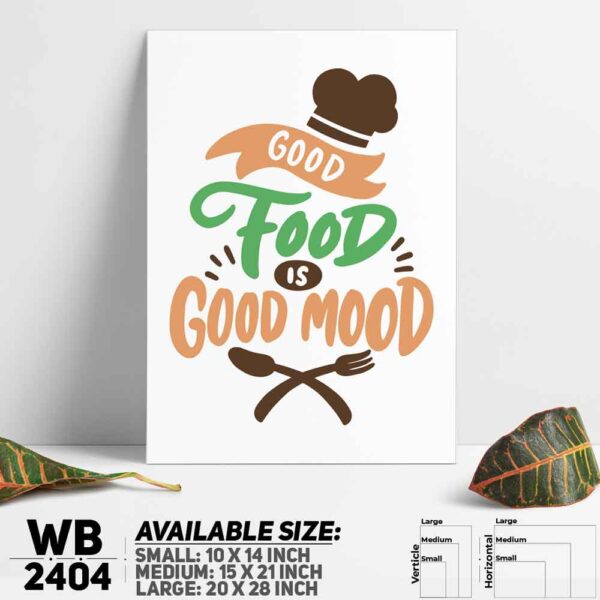 DDecorator Good Food Good Mood - Motivational Wall Decoration And Home Decoration PVC Wall Board And Wall Canvas - WB2404