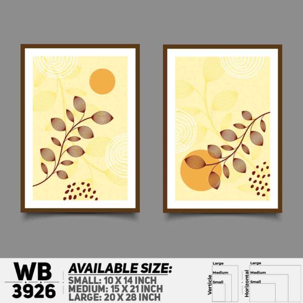 DDecorator Flower And Leaf ArtWork (Set of 2) Wall Decoration And Home Decoration PVC Wall Board And Wall Canvas - WB3926