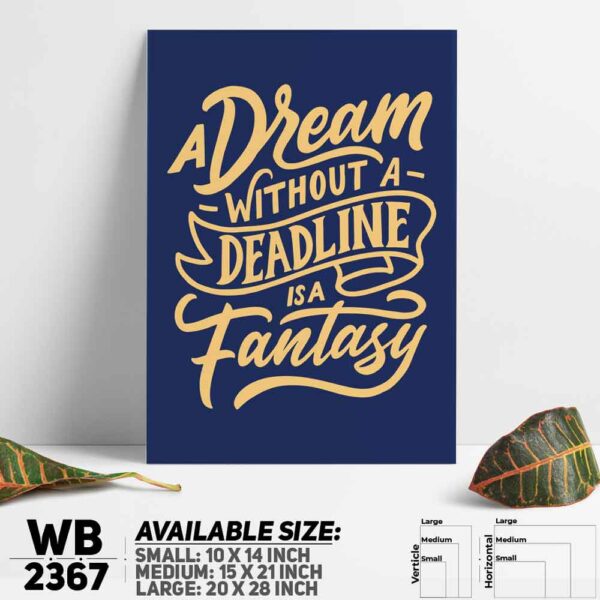 DDecorator Don't Dream Work Hard - Motivational Wall Decoration And Home Decoration PVC Wall Board And Wall Canvas - WB2367