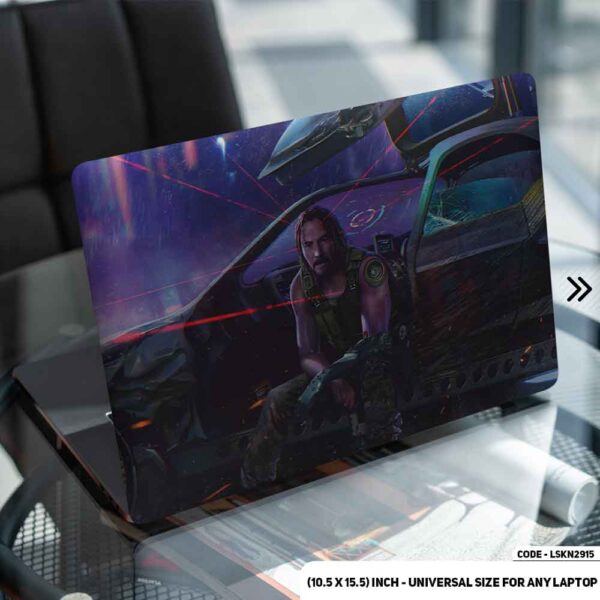 CyberPunk Male Character Matte Finished Removable Waterproof Laptop Sticker & Laptop Skin (Including FREE Accessories) - LSKN2915 - DDecorator