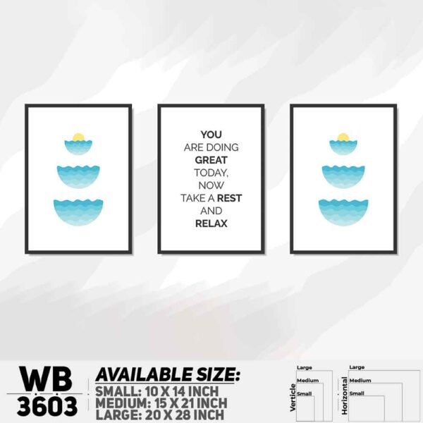 DDecorator Motivational & Abstract (Set of 3) Wall Decoration And Home Decoration PVC Wall Board And Wall Canvas - WB3603
