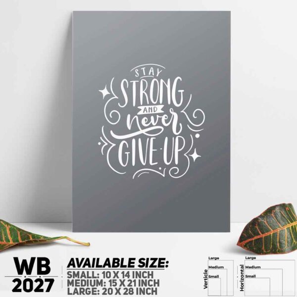 DDecorator Never - Motivational Wall Decoration And Home Decoration PVC Wall Board And Wall Canvas - WB2027