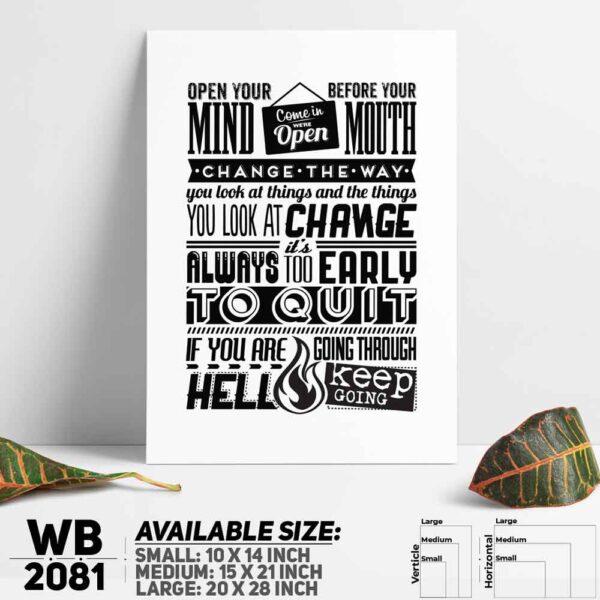 DDecorator Mind - Motivational Wall Decoration And Home Decoration PVC Wall Board And Wall Canvas - WB2081