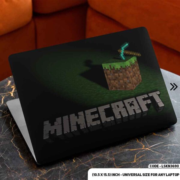 MINECRAFT Matte Finished Removable Waterproof Laptop Sticker & Laptop Skin (Including FREE Accessories) - LSKN3690 - DDecorator