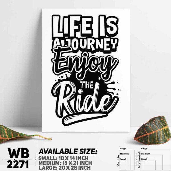 DDecorator Enjoy The Ride - Motivational Wall Decoration And Home Decoration PVC Wall Board And Wall Canvas - WB2271