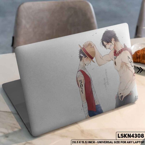 One Piece Manga Series Monkey D. Luffy Straw Hat  Matte Finished Removable Waterproof Laptop Sticker & Laptop Skin (Including FREE Accessories) - LSKN4308 - DDecorator