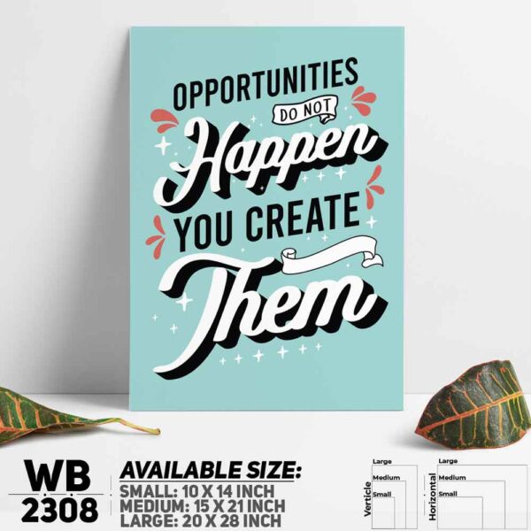 DDecorator Use The Oppurchunity - Motivational Wall Decoration And Home Decoration PVC Wall Board And Wall Canvas - WB2308