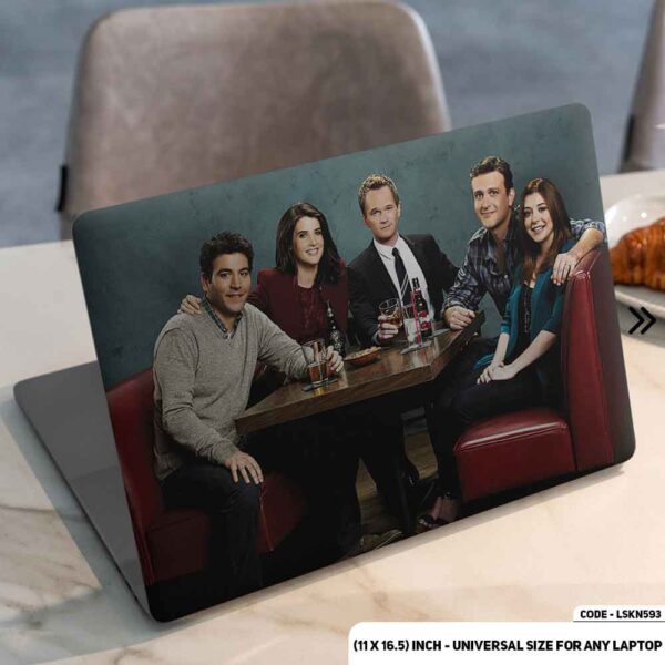 How I Met Your Mother All Characters Matte Finished Removable Waterproof Laptop Sticker & Laptop Skin (Including FREE Accessories) - LSKN593 - DDecorator