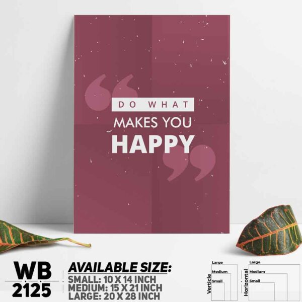 DDecorator Happy - Motivational Wall Decoration And Home Decoration PVC Wall Board And Wall Canvas - WB2125