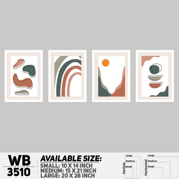 DDecorator Abstract ArtWork (Set of 3) Wall Decoration And Home Decoration PVC Wall Board And Wall Canvas - WB3510