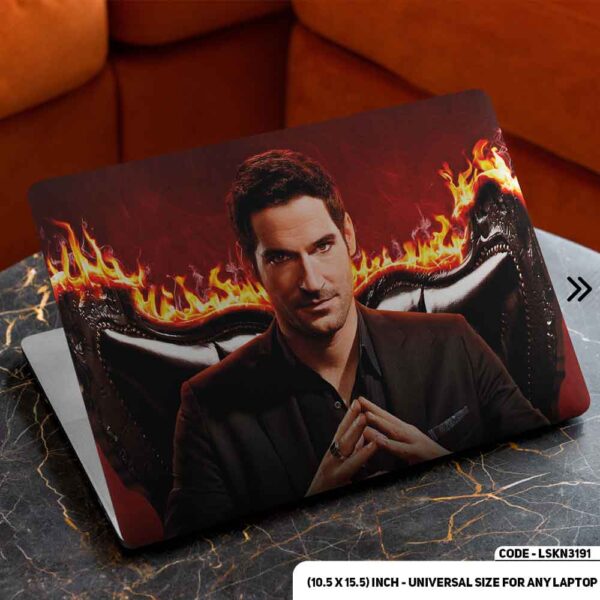 Lucifer Cartoon Art Illustration Matte Finished Removable Waterproof Laptop Sticker & Laptop Skin (Including FREE Accessories) - LSKN3191 - DDecorator