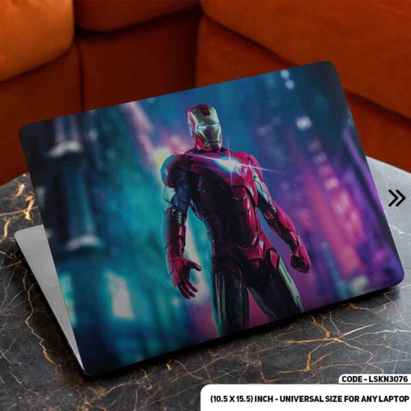 Iron Man Art Illustration Matte Finished Removable Waterproof Laptop Sticker & Laptop Skin (Including FREE Accessories) - LSKN3076 - DDecorator