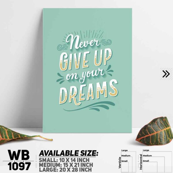DDecorator Motivational Quote Wall Decoration And Home Decoration PVC Wall Board And Wall Canvas - WB1097