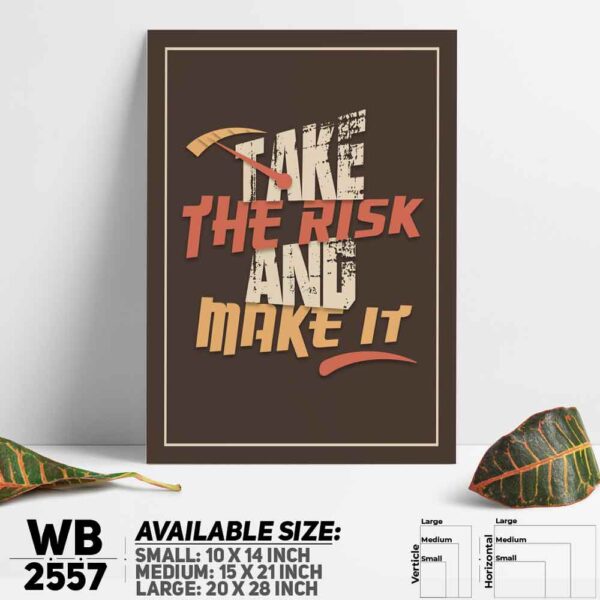 DDecorator Take The Risk & Make It - Motivational Wall Decoration And Home Decoration PVC Wall Board And Wall Canvas - WB2557