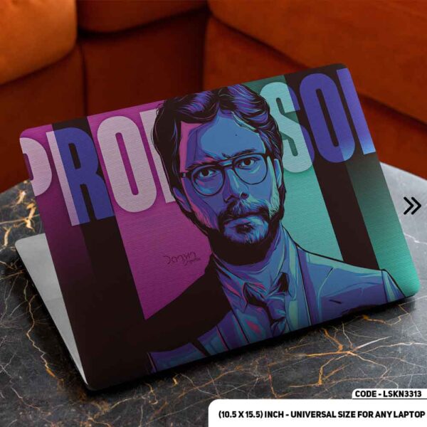 Professor - Money Heist Matte Finished Removable Waterproof Laptop Sticker & Laptop Skin (Including FREE Accessories) - LSKN3313 - DDecorator