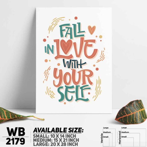 DDecorator Love Yourself - Motivational Wall Decoration And Home Decoration PVC Wall Board And Wall Canvas - WB2179