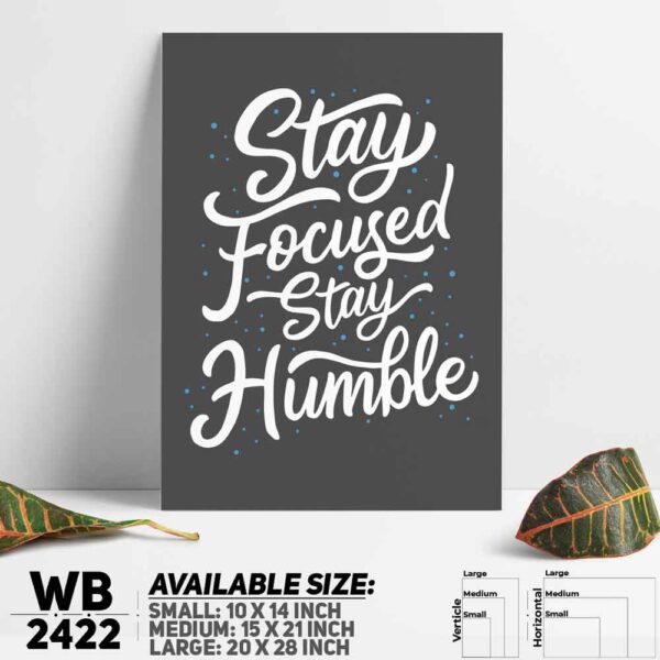 DDecorator Be Humble - Motivational Wall Decoration And Home Decoration PVC Wall Board And Wall Canvas - WB2422